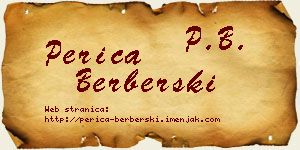 Perica Berberski vizit kartica